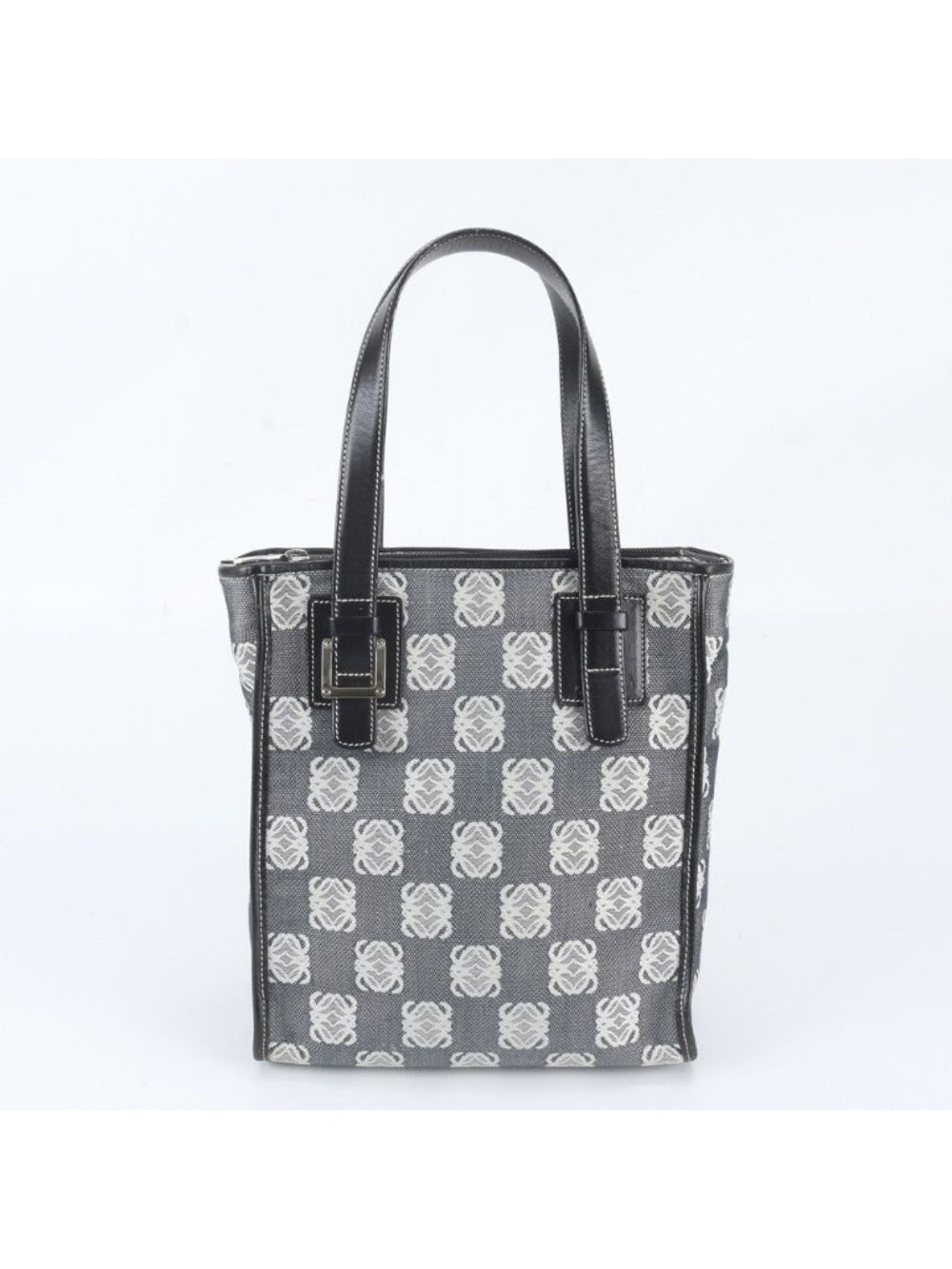 Loewe Anagram Repeat Canvas Leather Tote Bag Shoulder